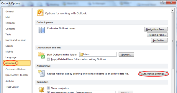 outlook mac auto archive
